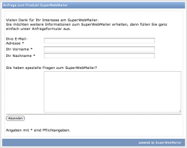 PHP Newsletter Software - Follow-Up-Mail-Responder Script Anfrageformular fr die eigene Webseite